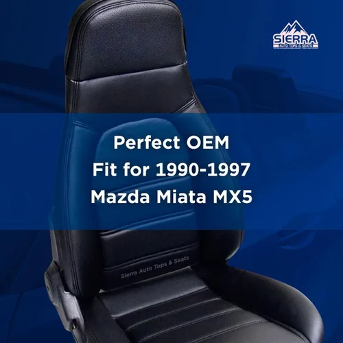 Miniatura 6 de Sierra Auto Tops & Seats Kit de Fundas de Asiento para Mazda Miata MX5 1990-1997 - Bronceado, Cuero Sintético - Kit de Reemplazo de Fundas de Canela