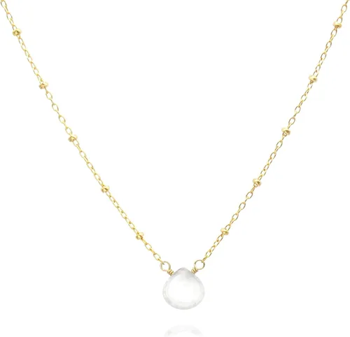 Miniatura 24 de Collar con colgante de piedra natal con piedra preciosa genuina, relleno de oro de 14 quilates, 18 pulgadas
