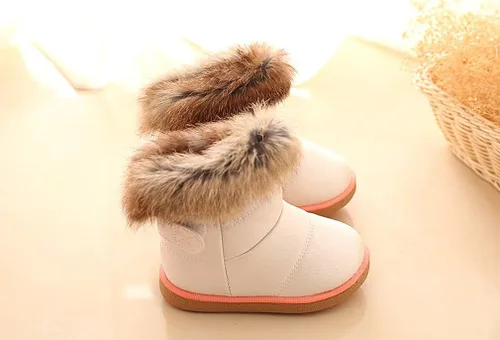 Miniatura 7 de KVbabby Botas de nieve para niños pequeños, con forro de piel sintética, impermeables