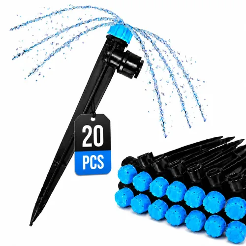 Miniatura 8 de Bonviee Piezas de riego por goteo para línea principal de 5/16 pulgadas (paquete de 6) - 3 adaptadores de rosca de manguera hembra de PVC