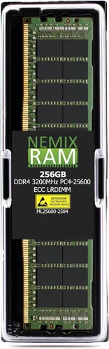 Miniatura 13 de NEMIX RAM 1TB (4X256GB) DDR4 3200MHZ PC4-25600 8Rx4 1.2V CL22 288-PIN ECC LRDIMM Kit de memoria de servidor reducida de carga compatible