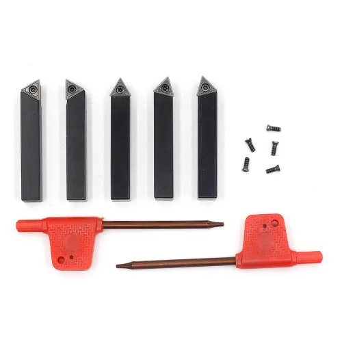 Miniatura 7 de OSCARBIDE 5/16 "Mini torno de carburo indexable portaherramientas de torneado de carburo de metal, herramientas de torno de metal inserta brocas