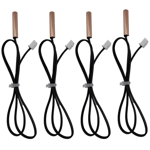 Miniatura 10 de 4 piezas de sensor de temperatura termistor NTC 5K, sonda termistor de 5K de 15.7 pulgadas, sensor de temperatura sensible al epoxi para aire