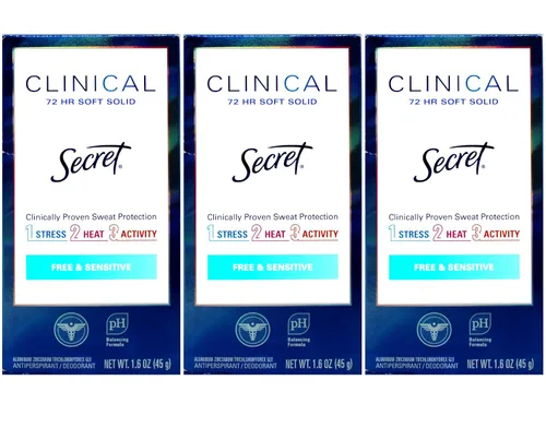 Miniatura 6 de Desodorante Secret Clinical Completely Clean, 1.6oz 3 paquetes