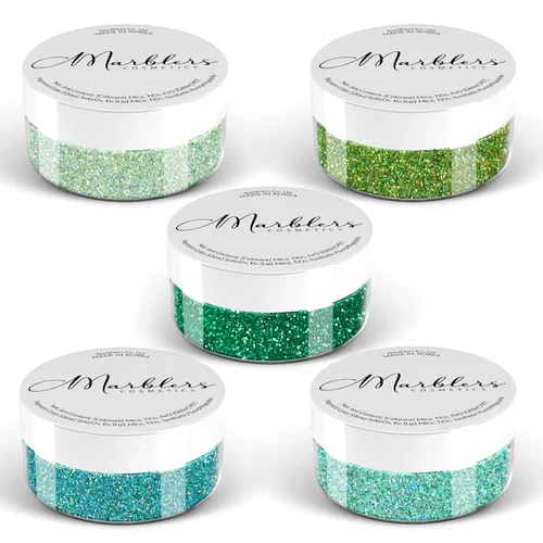 Miniatura 58 de MARBLERS Brillantina de forma gruesa de grado cosmético [estrella] 0.11 onzas (0.11 oz) Escamas No tóxica Vegana Libre de crueldad animal