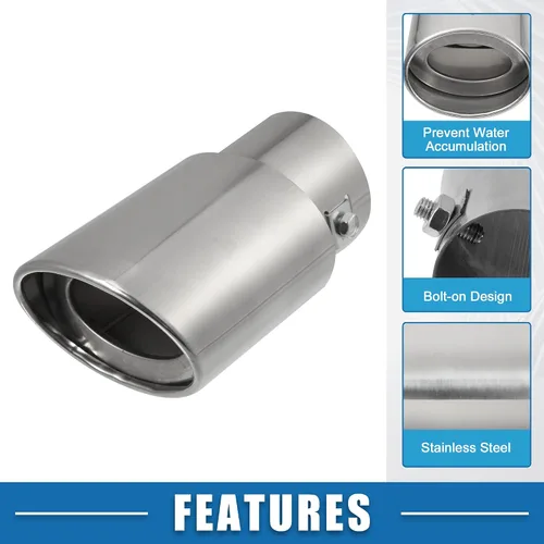 Miniatura 3 de Tubo de escape de entrada ajustable para automóvil, tubo de escape de 1.5 a 2.25 pulgadas para tubos de 2.24 x 1.26 pulgadas, salida de 5.24