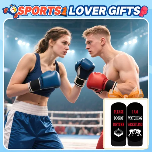 Miniatura 5 de Regalos de carreras HAPPYPOP para hombres - Regalos de lucha libre, fútbol, pesca, calcetines divertidos para él