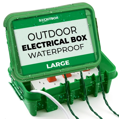 Miniatura 9 de SockitBoX Caja Eléctrica Original para Exteriores Impermeable - Pequeña Cubierta de Cable de Extensión para Exteriores con 6 Entradas de Cable