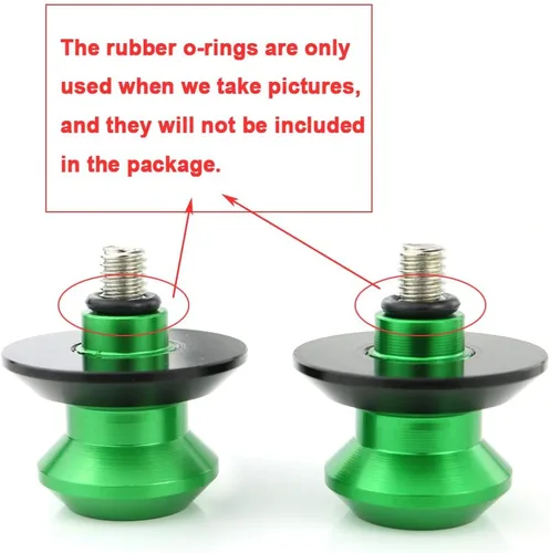 Miniatura 4 de Xitomer 1 par de bobinas/deslizadores/carretes de brazo oscilante para motocicleta M8 X1.25, apto para Z650/Z900/Z800/Z400, ZX6R 13-22/ZX10R Verde