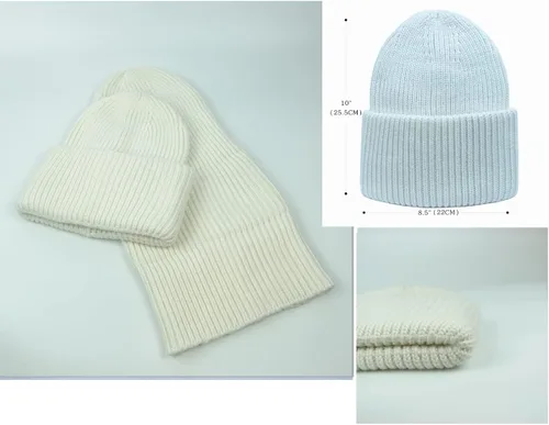 Miniatura 4 de PUGUANG Gorro de punto unisex para invierno, cálido, térmico, grueso, gorro de calavera