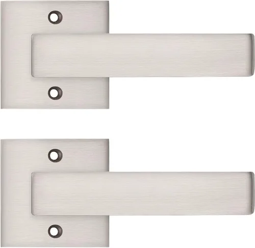 Miniatura 26 de Probrico Paquete de 2 manijas de puerta simuladas negras, manija de puerta de una sola cara para armarios, puertas francesas, juego de pomos Negro