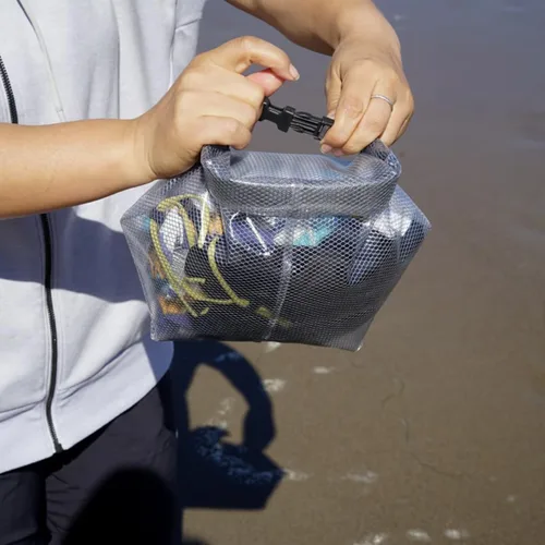 Miniatura 6 de Bolsa seca impermeable para deportes, bolsa de almacenamiento transparente con parte superior enrollable, adecuada para viajes, natación, kayak