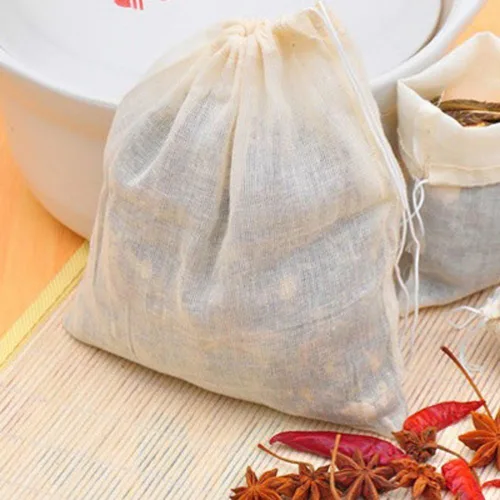 Miniatura 4 de 20 bolsas de cocina de especias de 5 x 6 pulgadas, bolsas de té reutilizables, bolsitas de hierbas sin blanquear, bolsas de estopilla para sopa