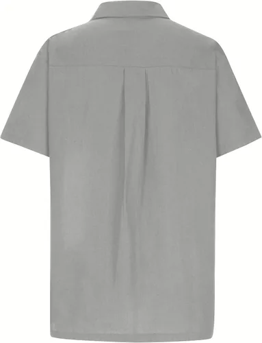 Miniatura 3 de Camisas con botones para Hombre Camiseta de solapa Manga Corta Jersey sólido Blusa Superior Regular Ropa básica
