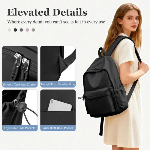 Miniatura 5 de Mochila de escuela secundaria para adolescentes, linda mochila universitaria para mujeres, bolsa de escuela secundaria, mochila de viaje casual