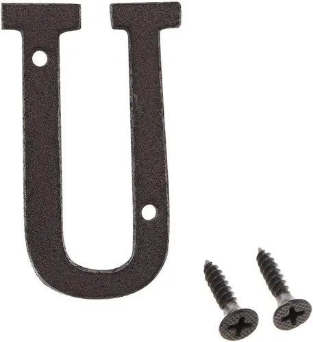 Miniatura 25 de Número de dirección de 3 pulgadas, números de casa para exterior, decoración de buzón de puerta de jardín de metal de hierro fundido con tornillos, 0
