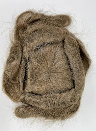 Toupee - Extensiones de pelo para hombres, sistema de reemplazo de cabello para hombres, cabello humano europeo con piel sintética fina de 10 x 8