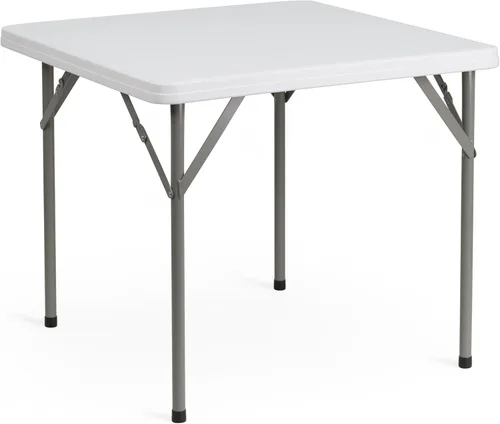 Miniatura 12 de Flash Furniture Dunham Mesa Cuadrada de Plástico Plegable para Eventos de 2.83 Pies con Asa de Transporte, Mesa de Banquete Portátil Bi-Fold