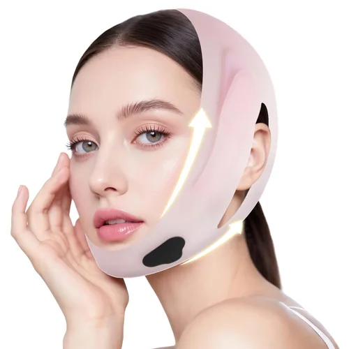 Miniatura 9 de Correa de barbilla para dormir, reutilizable reductor de barbilla doble eliminador para mujeres, máscara de elevación de línea en V, correa facial