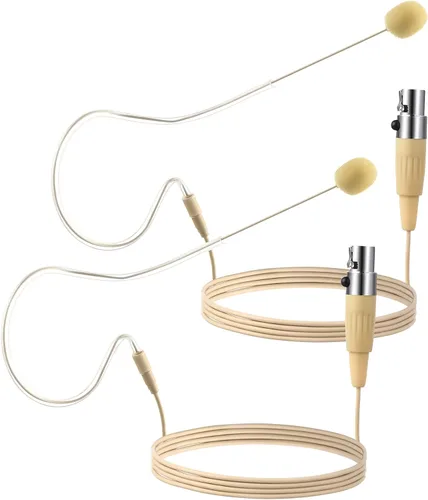 TOODOO Micrófono eléctrico en la parte trasera del oído, mini micrófono XLR sobre la oreja, micrófono XLR con cable XLR de 4 pines y micrófono,