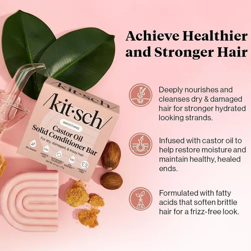 Miniatura 2 de Barra de Jabón Líquido Kitsch con Aceite de Ricino Acondicionador - Cuidado Hidratante y Humectante del Cabello - Acondicionador Orgánico de Aceite