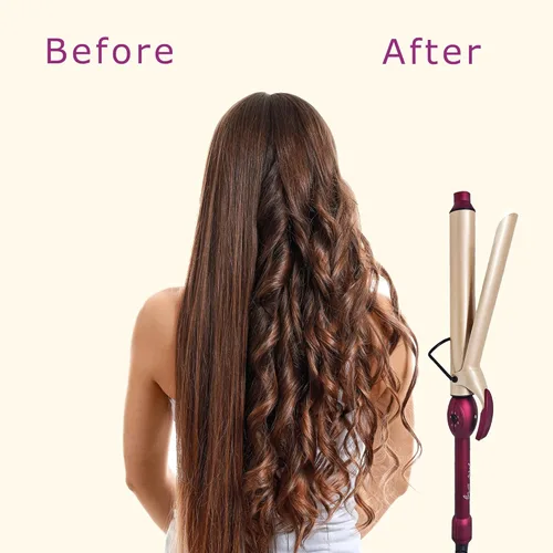 Miniatura 4 de Mr Big - Plancha rizadora extra larga de 1.25 pulgadas – barril XL de 9.5 pulgadas para cabello largo, varita de cerámica triple chapada para rizos