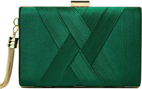 CARIEDO Bolso de mano de noche para mujer, de tela manchada, para boda, graduación, noche, fiesta, F