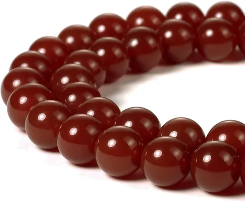 Miniatura 34 de Cuentas de ónix negro BEADNOVA con cuentas de cristal natural, piedras preciosas, redondas, sueltas, curativas de energía con cordón elástico de 01)