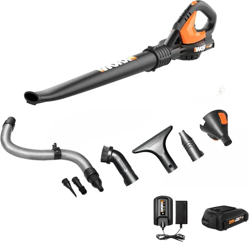 Miniatura 11 de WORX WG583.9 Soplador de hojas inalámbrico de 40 V, sopladores 3 en 1 para el cuidado del césped con aspirador y triturador, soplador eléctrico
