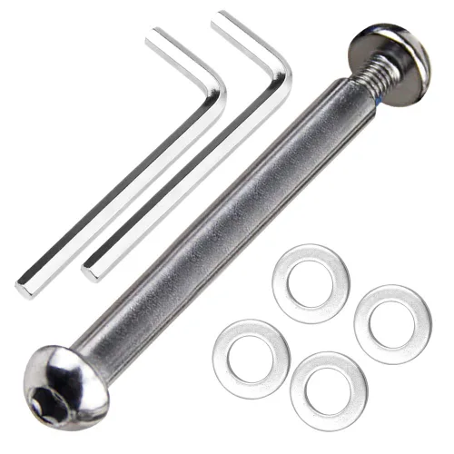 Miniatura 21 de M8 - Juego de tornillos Allen para eje de acero al carbono de grado 0.346 x 1.102 in x 3.386 in para delantero trasero 2 3 4 ruedas Stunt Scooter 35