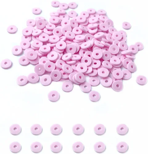 Miniatura 10 de 3000 cuentas Heishi de arcilla polimérica, cuentas espaciadoras planas y redondas para hacer joyas, pulseras, collares, aretes, accesorios