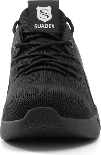 Miniatura 9 de SUADEX Zapatos de punta de acero para hombres y mujeres, zapatos de trabajo ligeros, indestructibles y transpirables, zapatos de seguridad