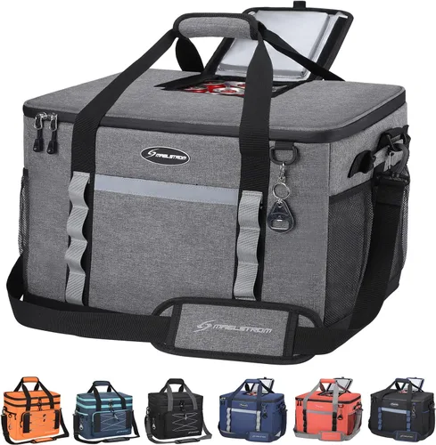 Miniatura 13 de Maelstrom Collapsible Soft Cooler Bag,35/55/75 Cans Beach Cooler with Flip Top Lid, Ice Chest, Leakproof & Portable for Beach, Camping, Road Trips &