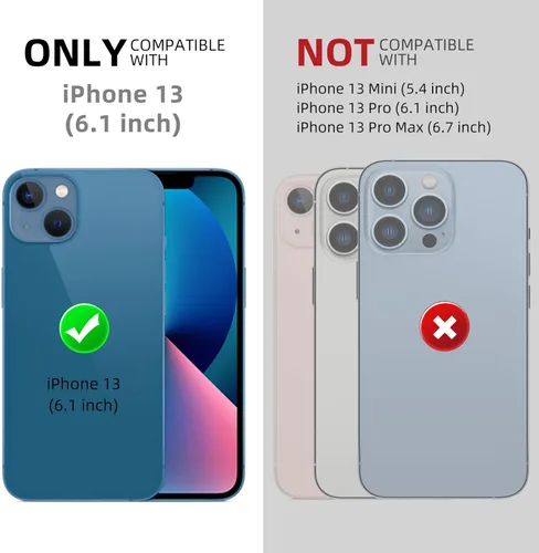 Miniatura 2 de Beasyjoy Funda impermeable para iPhone 13, funda de metal con protector de pantalla integrado, resistente protección de cuerpo completo, grado