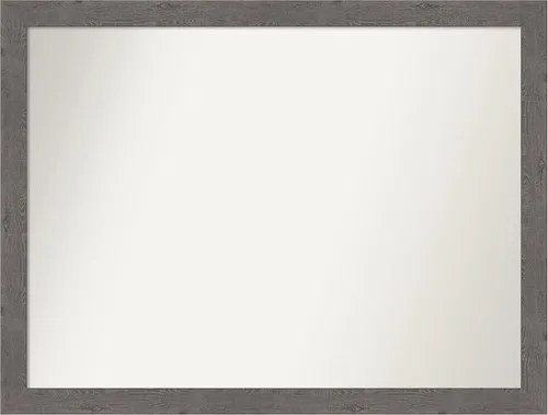 Miniatura 59 de Amanti Art Espejo de baño gris para sobre el fregadero, 31 x 48 pulgadas, espejo de tocador rectangular estrecho de color gris, marco de madera