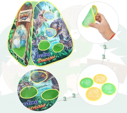 Miniatura 3 de Tienda de campaña de dinosaurio para niños en interior: tiendas de campaña para niños y niñas para interiores y exteriores - Tienda de dinosaurios 4
