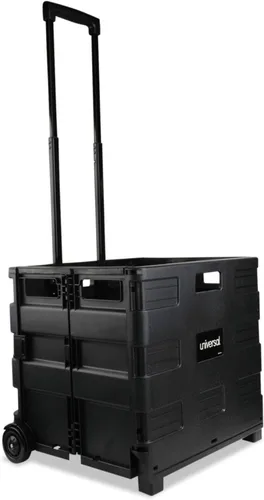 Miniatura 9 de Universal Caja de almacenamiento móvil plegable, 18.25 x 15 x 39.4 pulgadas, negro
