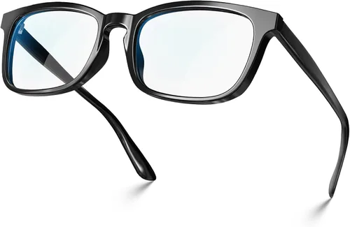 Miniatura 25 de VISOONE - Lentes cuadrados con bloqueo de luz azul y antireflejante para computadora, videojuegos; para mujeres y hombres MONTANA Transparente+azul