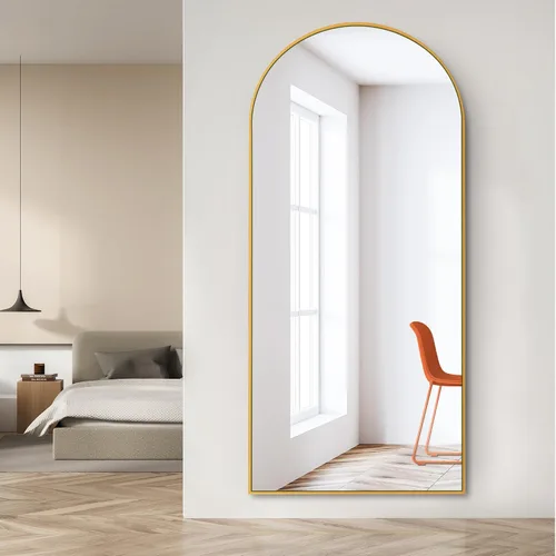 Miniatura 21 de Dolonm Espejo de longitud completa de 65 x 22 pulgadas, espejo de pie de diseño moderno, espejo de cuerpo completo para sala de estar, dormitorio