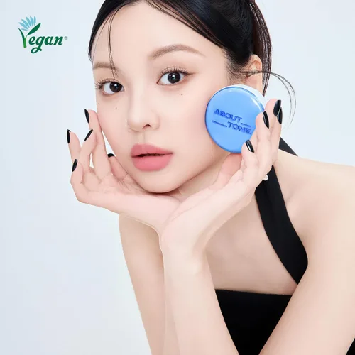 Miniatura 2 de ABOUT TONE Powder Pact - Polvo prensado compacto con espejo y hojaldre de fijación de maquillaje, desenfoque natural, acabado semimate, aceite