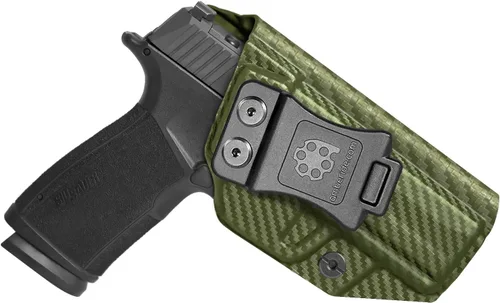 Miniatura 16 de Amberide Sig P365 XMacro IWB Holster, Kydex-Boltaron dentro de la cintura para P365 XMacro 0.354 in, extracción rápida, retención segura, 0-30° Cant