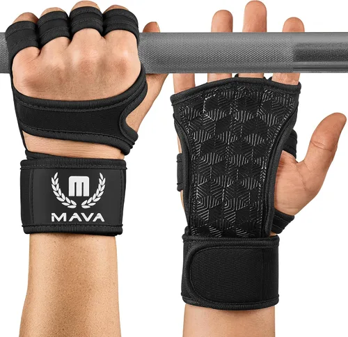 Miniatura 8 de Mava Sports Guantes de levantamiento de pesas con soporte de muñeca, guantes de entrenamiento, guantes de gimnasio, ideales para entrenamiento