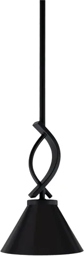 Miniatura 69 de Toltec Lighting Cavella Stem Colgado Mini colgante, acabado grafito, vidrio de muselina blanca de 4 pulgadas