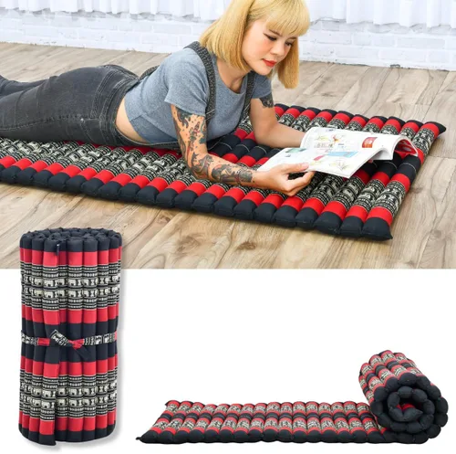 Miniatura 43 de Leewadee - Colchón plegable - Futón japonés enrollable -Alfombra de tatami triple pliegue - Cama de piso para invitados - Colchón de camping