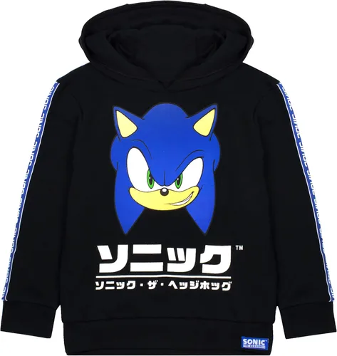 Sonic The Hedgehog Sudadera con capucha para niños, suéter negro japonés gamer
