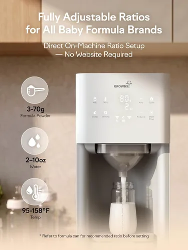 Miniatura 5 de GROWNSY Fabricante de fórmula para bebés, dispensador automático de fórmula ultra preciso, mezclador de fórmula con preparación instantánea
