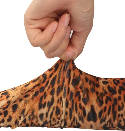 Miniatura 12 de BXT Guantes largos de terciopelo con estampado de leopardo y cebra para mujer, accesorios de disfraz de Halloween