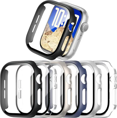 Miniatura 20 de COMMUTER [Paquete de 16] para Apple Watch Series 3/2/1 Protector de pantalla de 1.496 pulgadas, carcasa rígida de policarbonato ultrafino