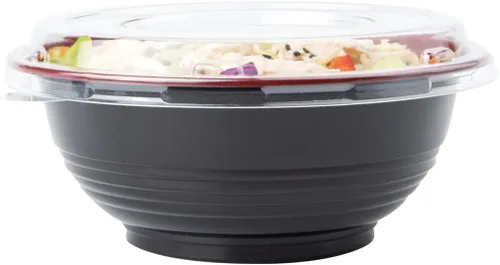 Miniatura 11 de Restaurantware Tazones de plástico para alimentos de 18 onzas, 200 recipientes desechables con tapa, aptos para Mircowave, sin BPA, cuencos