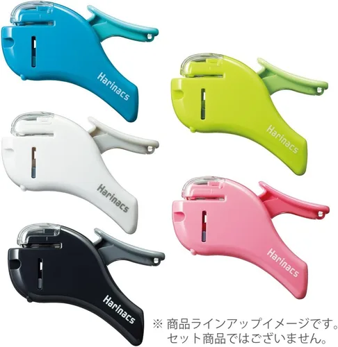 Miniatura 11 de Kokuyo, Grapadora sin grapas, Harinacs Compact Alpha portátil sin agujeros, hasta 5 hojas sin encuadernación con grapas, color rosa, importado